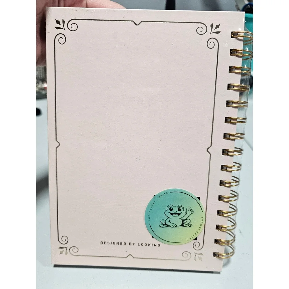 Designed by Looking Cream Gold Foil Floral Initial C Spiral Hardcover Notebook